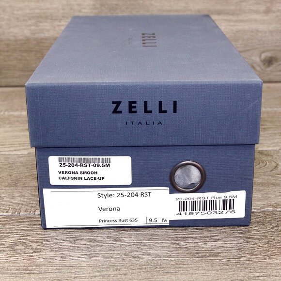 * NIB * $475 Nordstrom ZELLI Italia 9.5 M Italian Derby Rust * add $15 Trees main image 16